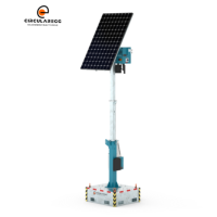Projecteur LED solaire 120W en stock pour la construction et l'éclairage public