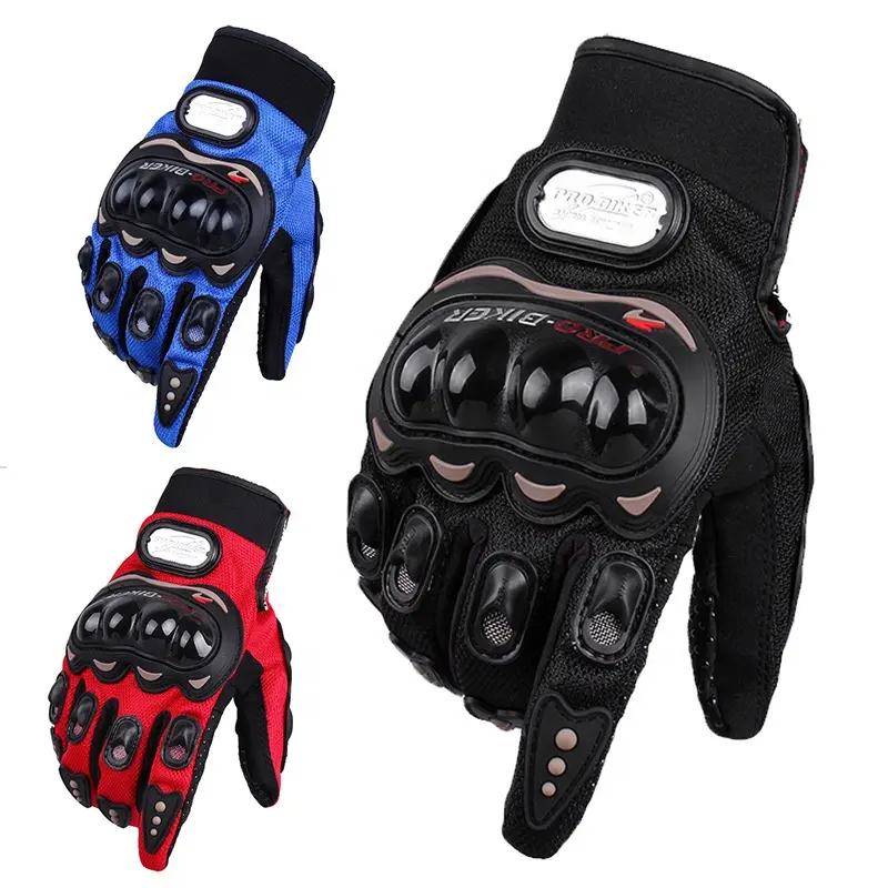 Breathable 3d Sport Full Finger Knuckle Protection Touchscreen Motorbike Glove for Man Motorcycle Racing Gloves