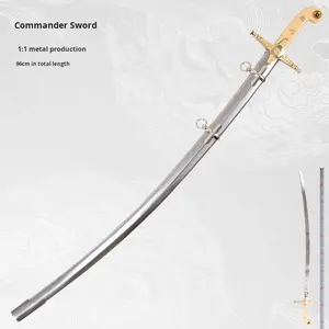Espada del Comandante del Cuerpo de Marines de los Estados Unidos, Estilo Europeo Occidental, Chapada en Oro, Tallada, Graduación, Guardia de Honor, Acero Inoxidable, Personalizada - Product Image 2