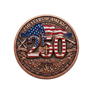 Moneta Commemorativa in Rame Aquila Calva USA 250° Anniversario 1oz 999 Puro Argento Anticato God Bless America 1776-2026 Simbolo Patriottico - Product Image 2