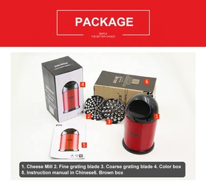 Râpe à fromage manuelle multifonctionnelle en plastique, zester, râpeuse pour <span class=keywords><strong>parmesan</strong></span> et râpage de chocolats rotatifs - Product Image 6