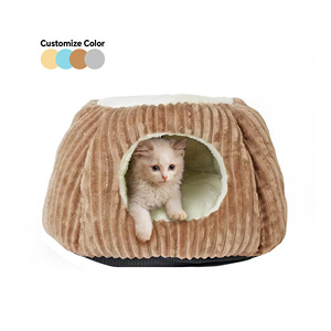 C4P Bán Buôn Sản Phẩm Vật Nuôi Ngủ Ấm Cúng Nội Thất Có Thể Tháo Rời Đệm Chống-Trượt Dưới Mèo <span class=keywords><strong>Cave</strong></span> Giường - Product Image 1