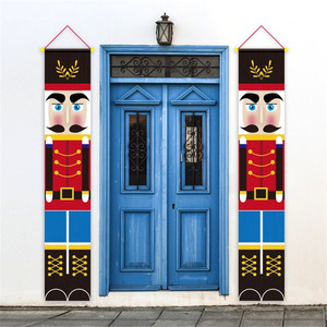 Christmas decorations, Oxford cloth couplets and <b>banners</b>, European and American style door hanging decorations and door - Product Image 2