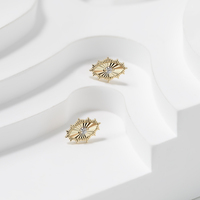 Aurien Nouveauté Bijou de corps en or massif 14 carats, Labret laser pour le corps, Boucles d'oreilles de piercing, Embouts sans filetage à pression