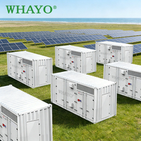 Système d'énergie solaire extérieur étanche Whayo, conteneur 2MWh 5MWh, batterie lithium-ion haute tension BESS, usage commercial et industriel