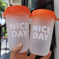 Meilleures ventes de tasses jetables en forme de U de 500ml et 700ml en plastique PP transparent à paroi unique pour le café et le thé au lait
