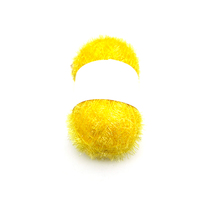 Hot Selling Polyester Stock Fancy Eyelash Yarn Sparkle Scrubby Yarn for Dish Cloth Knitting