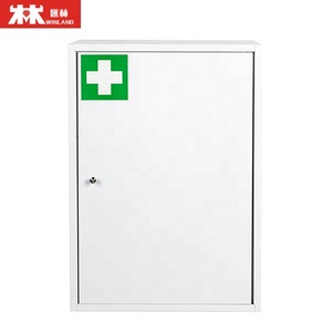Botiquín de primeros auxilios de alta seguridad de acero moderno, armario de baño, caja de almacenamiento de medicamentos con llave, Kit médico rectangular colgante - Product Image 2
