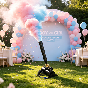 Cañón de Polvo DELIFX para Revelación de Género con Control Remoto Inalámbrico, Compresor de Aire para Baby Shower, Bengalas de Humo - Product Image 1