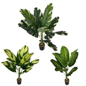 Plantes d'intérieur décoratives 95cm 9 feuilles de bonsaïs artificiels <span class=keywords><strong>sans</strong></span> <span class=keywords><strong>pot</strong></span> pour la maison et le salon - Product Image 1
