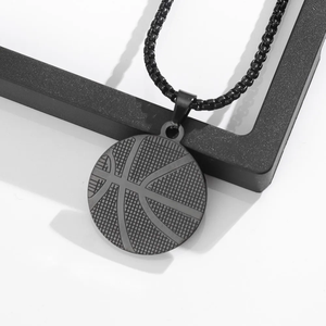 <span class=keywords><strong>Collar</strong></span> con Colgante de Baloncesto de Acero Inoxidable Jietao, Resistente al Sudor, Impermeable, Sin Óxido, Regalo para Fanáticos del Deporte, Joyería Hip Hop para Hombres y Mujeres - Product Image 4