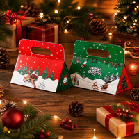 Sac en papier de luxe personnalisé pour cadeaux de Noël, emballage de bougies, carton blanc 350 g/m², poignées découpées, impression laminée, faible MOQ