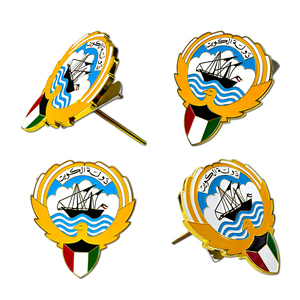 Mold-Free kuwait quốc gia biểu tượng kim loại tự động phù hiệu lưới tản nhiệt logo thay thế với gắn Kit cho lưới tản nhiệt tùy biến trang trí - Product Image 1