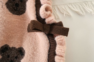 Gilet in maglia con motivo a cartone animato in stile coreano tessuto Casual per ragazze <span class=keywords><strong>abbigliamento</strong></span> alla <span class=keywords><strong>moda</strong></span> per ragazze - Product Image 5