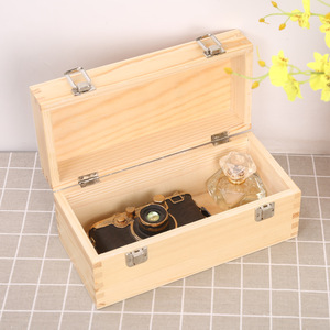 <b>Pine</b> Wooden <b>Box</b> Rectangle 0.8CM Thickness Handmade Cosmetic Packaging Gift Storage <b>Box</b> - Product Image 1