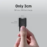 Chargeur USB C Baseus 20W Chargeur Portable Type C Support PD Charge Rapide Pour iPhone 15 14 13 12 11 Pro Max 8 Plus Chargeur Rapide