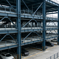 Estructura de Acero para Estacionamiento de Autos Comercial, Estacionamiento de Varios Pisos, Componentes Estructurales de Acero