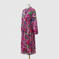 Robe longue pour femme, style bohème chic, imprimée, plissée, décontractée, longue, élégante, pour femme