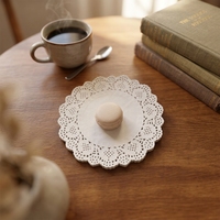 Napperons en papier ovales jetables en dentelle pour la décoration de gâteaux, de plats et de tables de fête