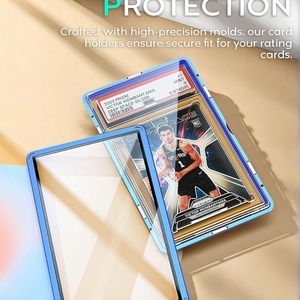 Étui populaire en aluminium pour cartes, avec couvercle en verre trempé et protection UV, pour présentoir de cartes sportives - Product Image 2