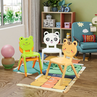 Chaise de maternelle pour enfants avec tabouret en plastique épaissi Table dossier antidérapant pour l'école en plein air chambre à coucher