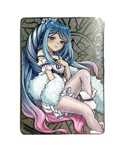 고품질 사용자 정의 최고의 스테인레스 스틸 금속 공예 금속 트레이딩 카드 게임 골드 메탈 필드 센터 카드 - Product Image 6