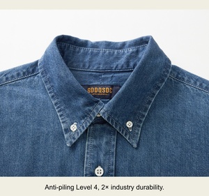 <span class=keywords><strong>เสื้อ</strong></span><span class=keywords><strong>เชิ้ต</strong></span>เดนิมลำลอง<span class=keywords><strong>ผู้ชาย</strong></span> ผ้าฝ้าย 100% คอปกติดกระดุม แขนยาว ไซ<span class=keywords><strong>ส์</strong></span> XS-2XL ระบายอากาศได้ดี ผ่านการซักแล้ว รับผลิตแบบ OEM/ODM - Product Image 2