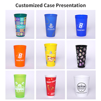 Vasos de Plástico Personalizados Grandes de 22oz y 32oz, Libres de BPA, Ecológicos, para Fiestas de Verano, con Marca, para Fiestas al Aire Libre