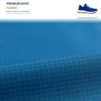Tissu Oxford 70D à carreaux bicolores en nylon enduit PU, imperméable et résistant à l'abrasion, pour matériaux de dessus de chaussures et auvents
