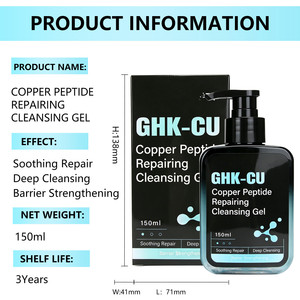 Gel Limpiador <span class=keywords><strong>de</strong></span> Péptidos <span class=keywords><strong>de</strong></span> Cobre <span class=keywords><strong>de</strong></span> Marca Privada |   Reparación OEM/ODM: Limpiador Facial |   Limpiador Fortalecedor <span class=keywords><strong>de</strong></span> Barrera GHK-Cu <span class=keywords><strong>de</strong></span> Marca Personalizada - Product Image 6