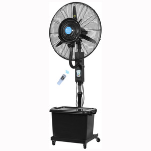 Water Mist Fan 26 Inch Industrial Floor Fan With Remote <b>Control</b> Oscillating 600W AC <b>Motor</b> Plastic Material - Product Image 1
