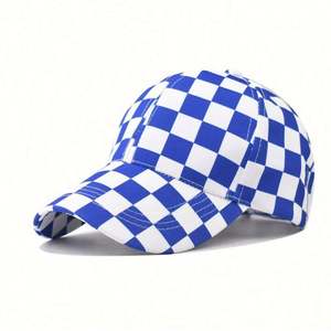 Casquette de baseball en coton, nouvelle, imprimée à carreaux, personnalisée, pour l'extérieur, style sport - Product Image 4