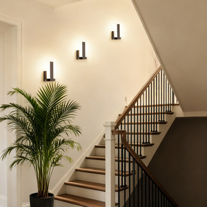 Modern Led <b>Wall</b> Lamp <b>Wall</b> Mounted Aluminum Body E27 Bulb Base White Shade For Bedroom Living Room Office <b>Lighting</b> - Product Image 3