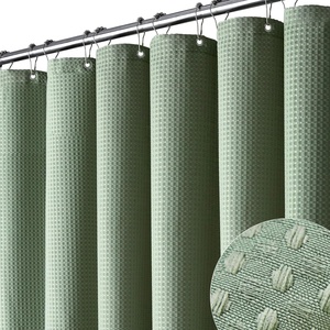 <span class=keywords><strong>Rideau</strong></span> <span class=keywords><strong>de</strong></span> <span class=keywords><strong>Douche</strong></span> Épais en Polyester Gaufré 230g avec Crochets en Plastique, Imperméable <span class=keywords><strong>et</strong></span> Anti-Moisissure pour Salle <span class=keywords><strong>de</strong></span> Bain/<span class=keywords><strong>Douche</strong></span> - Product Image 1