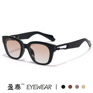 Lunettes de soleil à monture carrée en plastique et métal, protection UV400, unisexe, blanc, pare-soleil classe 2, lentille PC - Product Image 2
