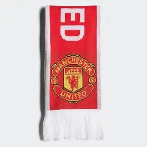 Winter Custom Design Acrylic Jacquard Double Sides Scarves Club Sport Soccer Knitted Winter Football Fan Scarf