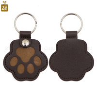 Porte-clés Patte de Chat Mignonne en Cuir PU, Support Photo Léger pour Animaux, Motif Animal en Alliage, Idéal pour Cadeaux d'Anniversaire
