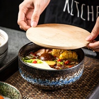 Lot de bols à ramen japonais XUANHUI en céramique noire sous glaçure, résistants au micro-ondes, design minimaliste, vaisselle de table, vente en gros