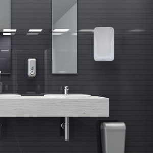 Sèche-mains électrique mural 1000W avec capteur infrarouge, blanc, pour salle de bain, ABS, résistant aux chocs - Product Image 6