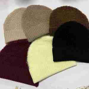 Chapeau en laine pure tricoté, style coréen, automne-hiver, 100% laine, bonnet pour homme et femme - Product Image 1