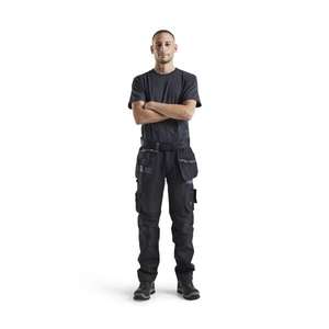 BLAKLADER - 159913439900C46 Craftsman <b>trousers</b> with <b>stretch</b> <b>Black</b> - EAN 7330509693353 WORK <b>TROUSERS</b> CARGO WORK <b>TROUSERS</b> - Product Image 3