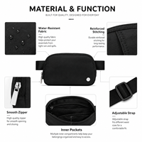 Tas Pinggang Outdoor Anti Air Bahan Nylon 1L Laris Manis, Logo Custom Unisex, Tas Selempang, OEM ODM, Pouch Sabuk Olahraga Travel