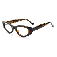 Montures de lunettes optiques en acétate, légères, de haute qualité, personnalisées, unisexes, de style rétro, à polygone