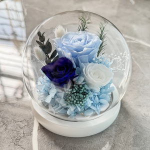 Rosa Eterna Decorativa Redonda <span class=keywords><strong>con</strong></span> Cubierta de Cristal Esférica, Regalo para Navidad y San Valentín - Product Image 6