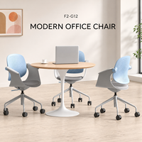 Chaise de bureau ergonomique moderne avec dossier flexible dynamique et accoudoirs fixes pour la vente en gros de mobilier de bureau