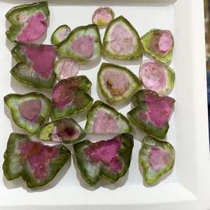 Tranche de tourmaline pastèque de haute qualité, pierre précieuse naturelle, grande taille, pierre précieuse en vrac - Product Image 4