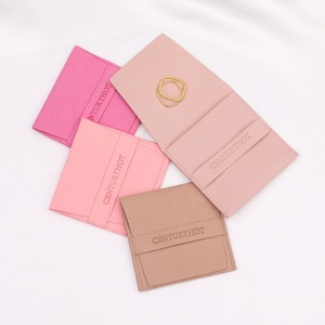 Wholesale Custom Logo Microfiber Jewelry Container Envelope Belt Style Velvet Pouches for Gift Packaging - Product Image 5