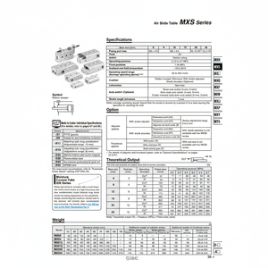 MXS8-10AT โต๊ะสไลด์ลมนิวเมติก SMC - Product Image 1