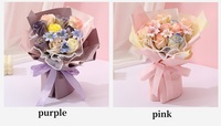Mini Bouquet de Roses Écologiques de Haute Qualité en Savon – Fleurs Artificielles Immortelles pour Décoration Murale de Noël – Nouveau Design Décoratif