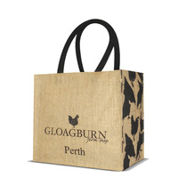 Sac fourre-tout en toile de jute, lin et coton personnalisé avec logo, écologique, recyclé, pliable et léger pour les courses et l'épicerie